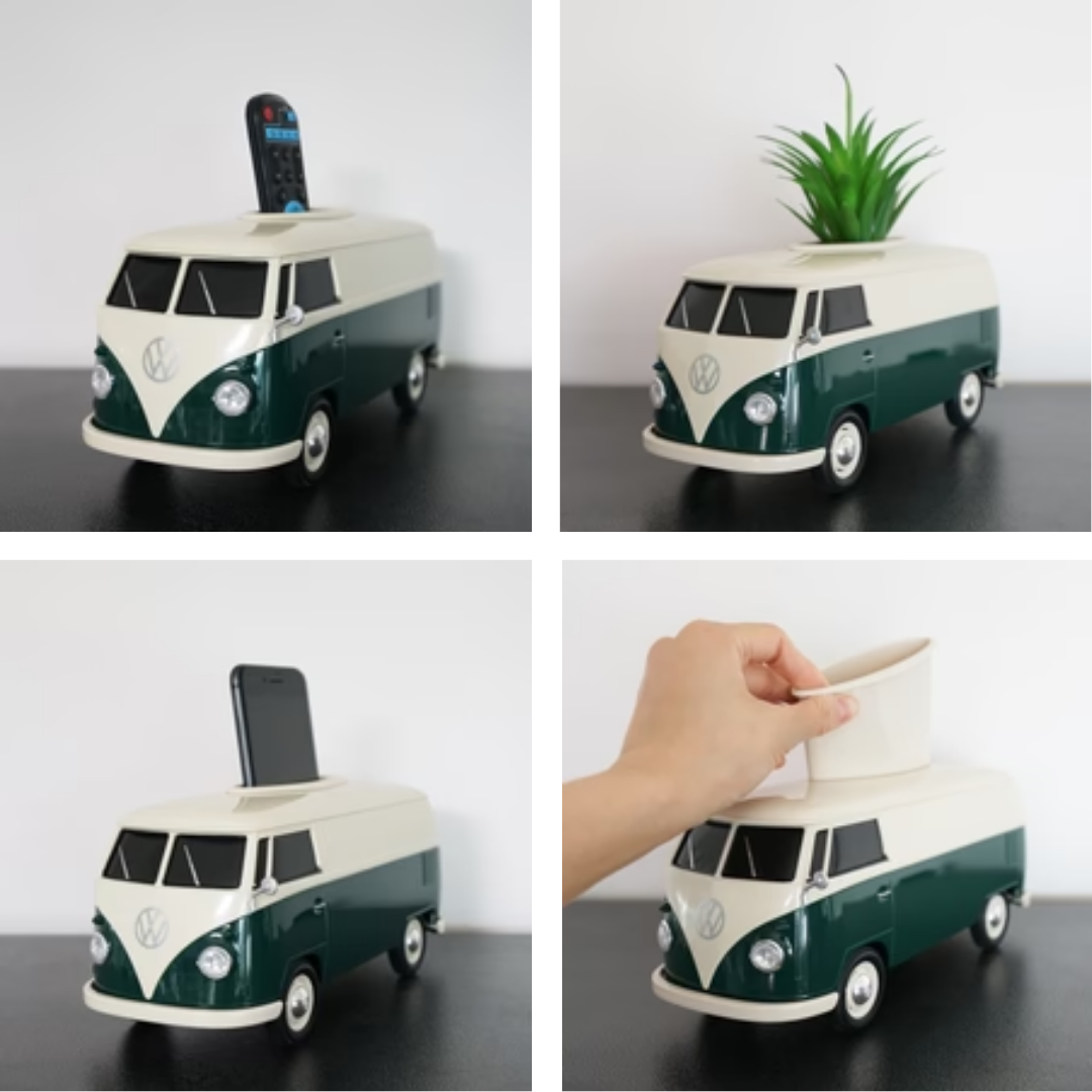 Travelmall x Volkswagen Classic Red Two Tone VW T1 Bus Multi-functional Box