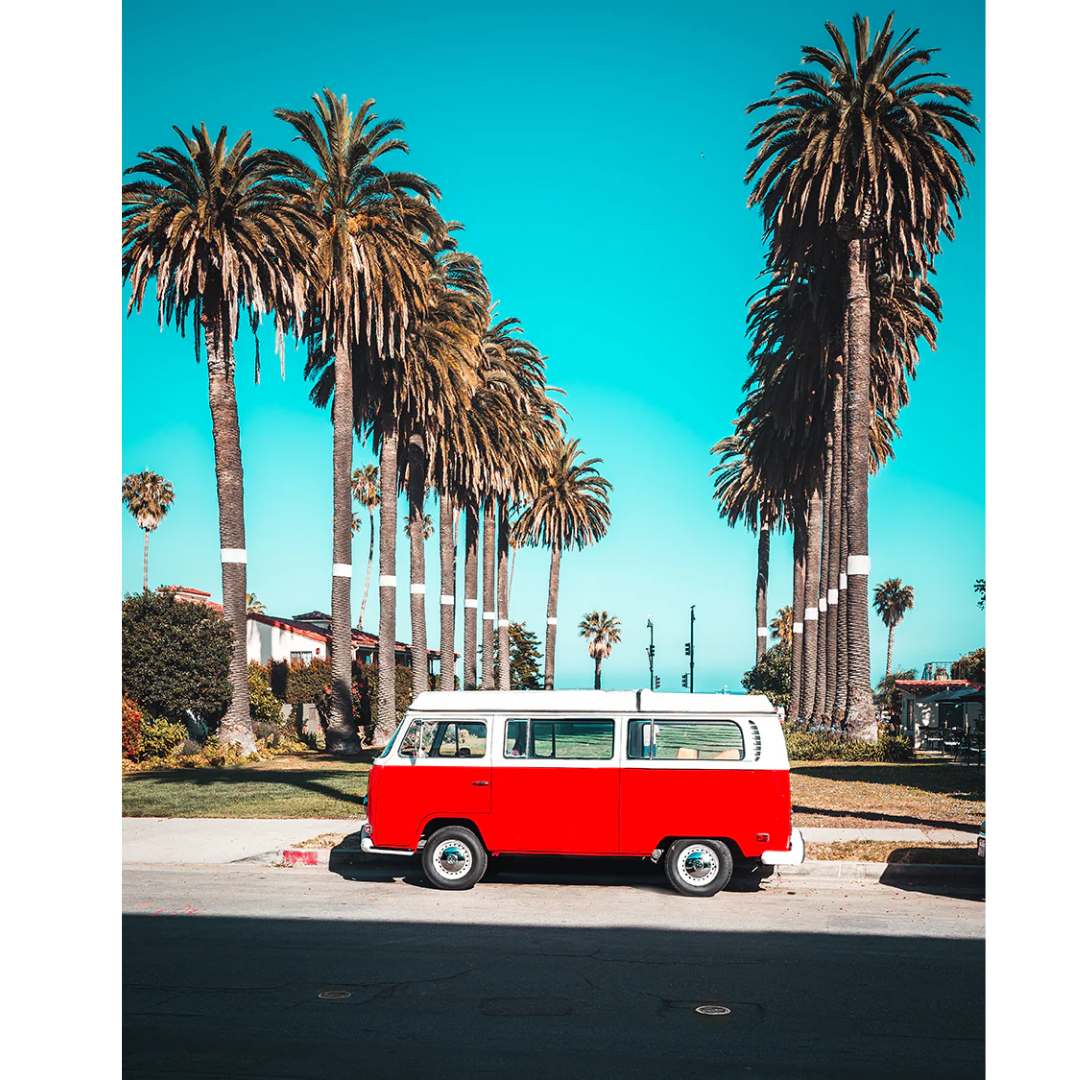 Travelmall x Volkswagen Classic Red Two Tone VW T1 Bus Multi-functional Box