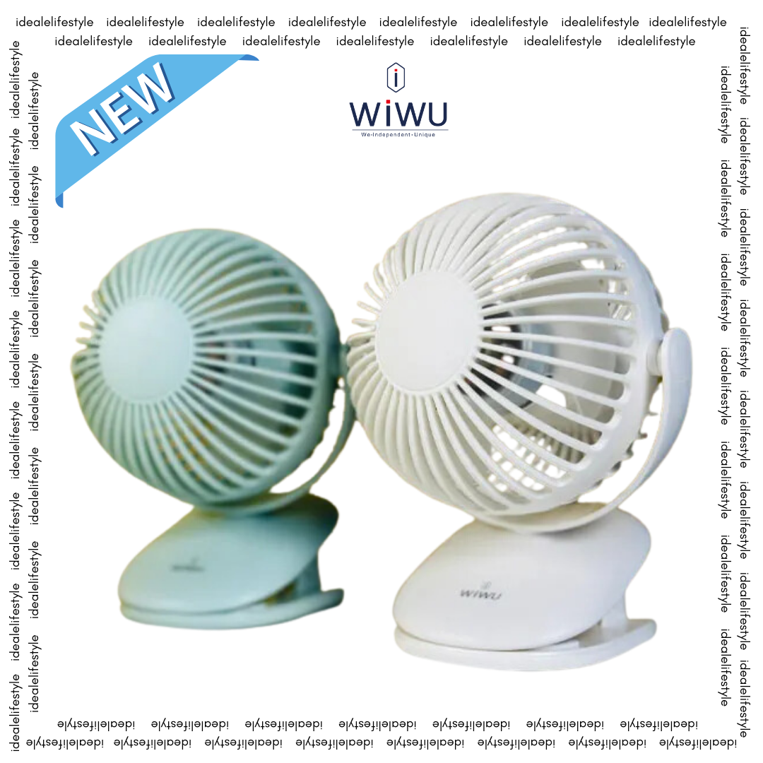 WiWU FS03 2 in 1 Table/Clip 360 Degree Rotation Fan
