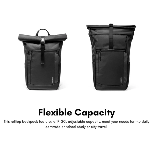 Tomtoc Navigator-T61 Rolltop Backpack 25L to 30L