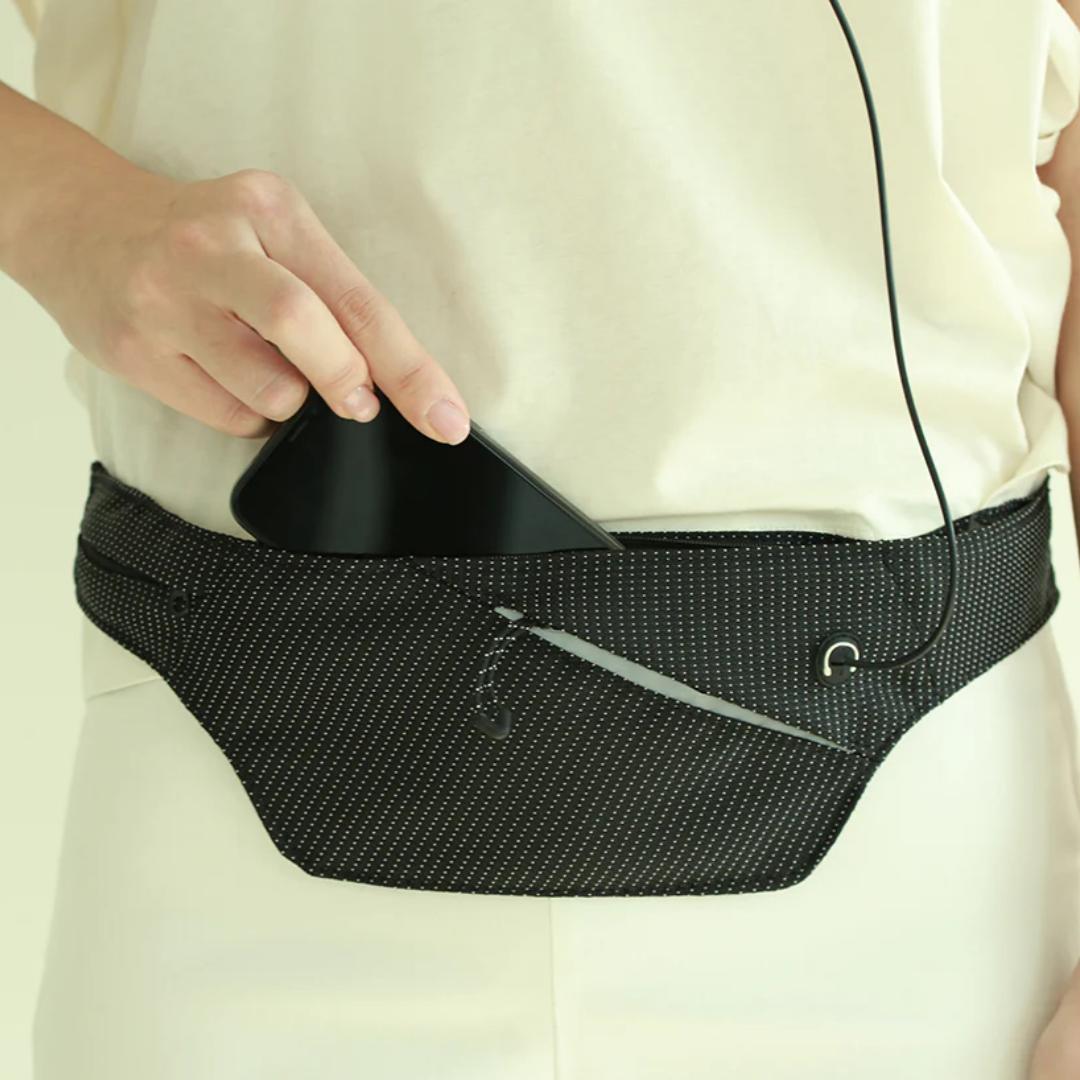 TRAVELMALL SWITZERLAND MULTI-FUNCTIONAL SMART WAIST TRAVEL BAG, WITH RFID BLOCKING COMPARTMENT
