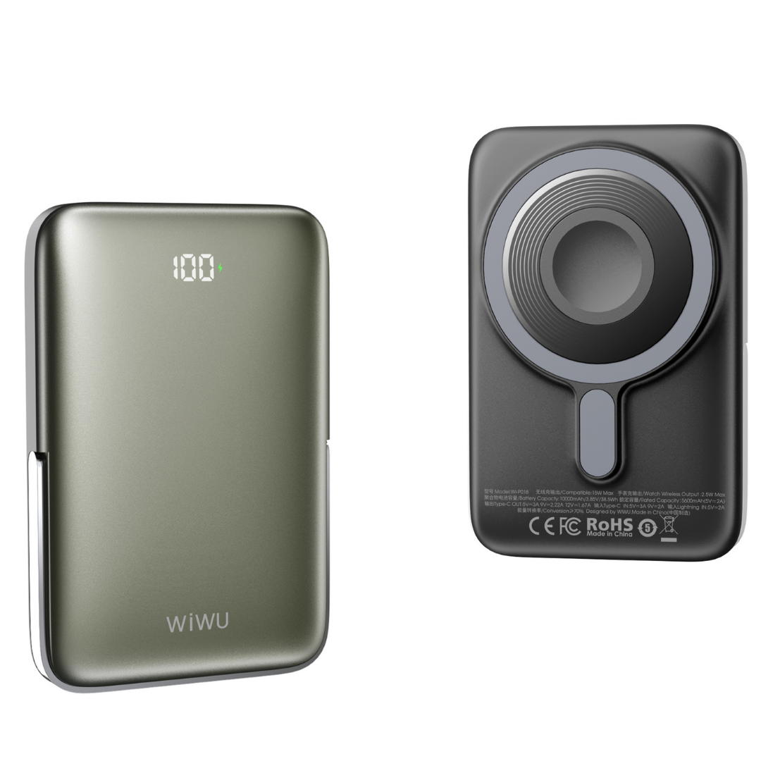 WIWU Wi-P018 10000mAh Magnetic Wireless Power Bank PD20W, CCC Certified