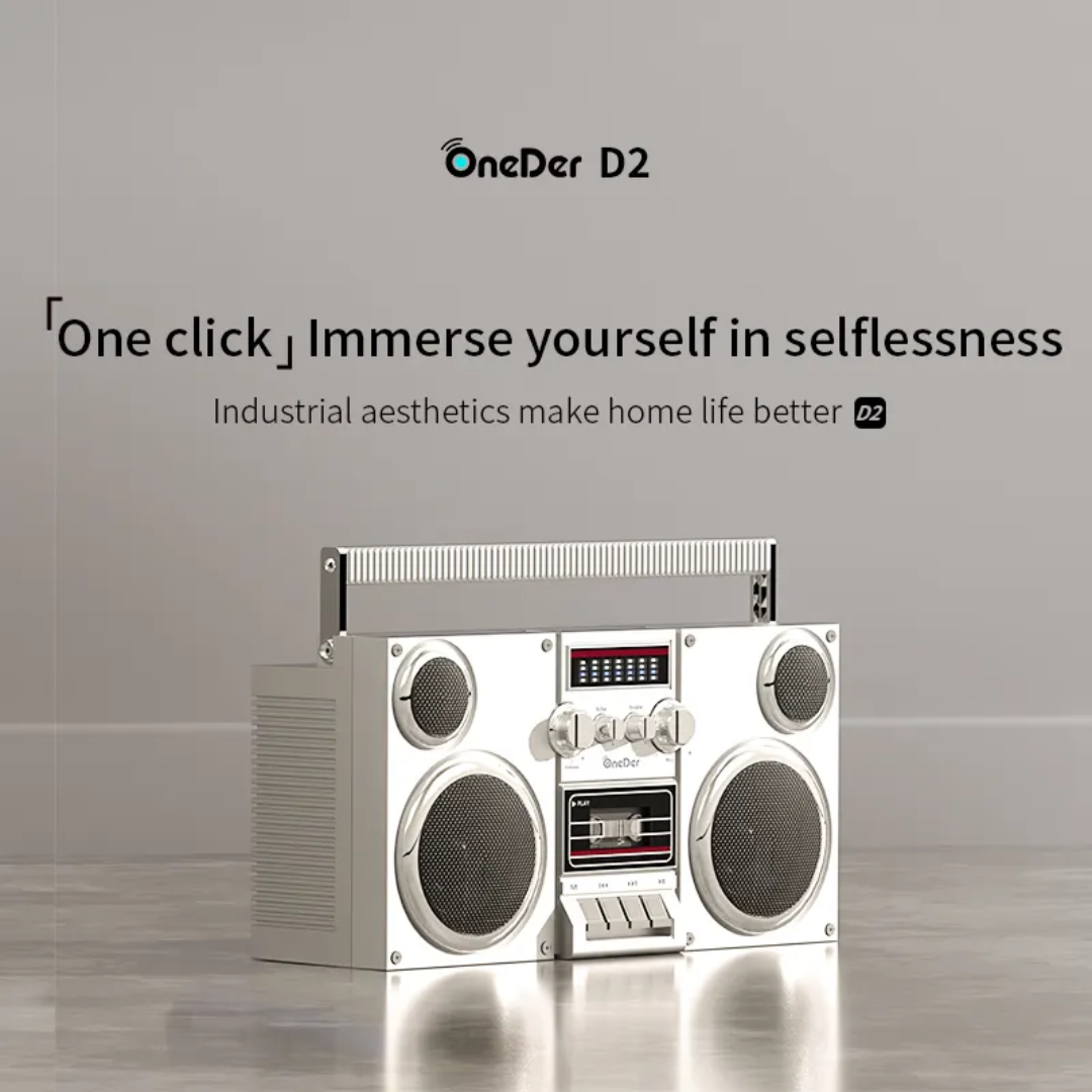 OneDer D2 Retro Design Portable Speaker with FM Radio