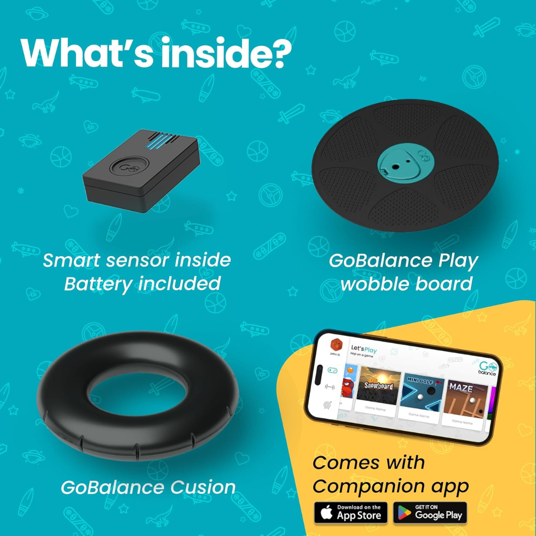 GoBalance Play Smart Balance Board Game with Bluetooth Motion Sensors