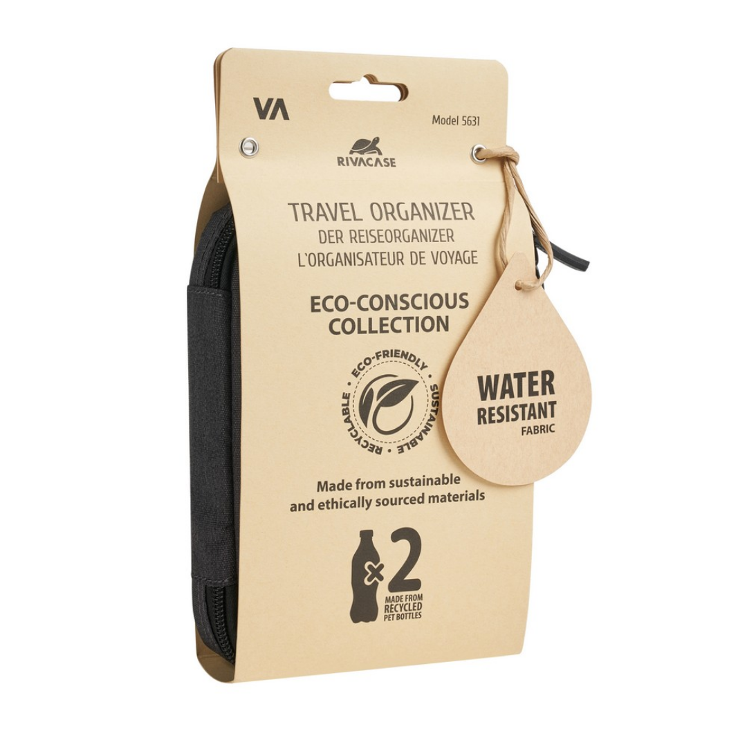 Close-up of recycled RPET polyester fabric used in the Rivacase Suzuka 5631.