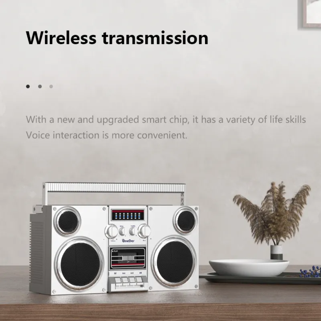 OneDer D2 Retro Design Portable Speaker with FM Radio