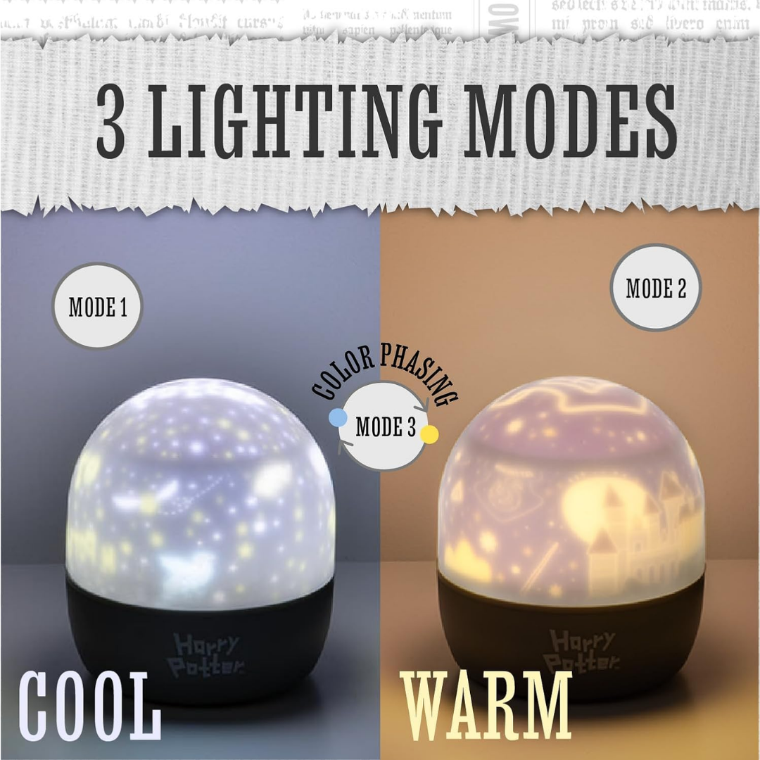 Paladone Projection Night Light - Harry Potter Hogwarts and Quidditch Interchangeable Scenes
