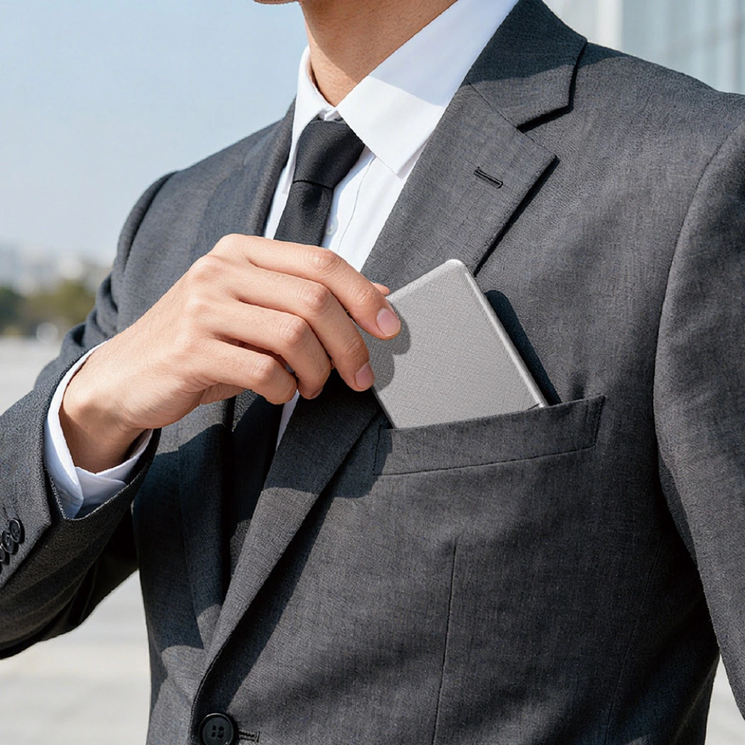 WiWU Silver Seraph 10000mAh Magnetic Power Bank | 9mm Alloy Unibody, 20W PD Fast Charging, 15W Wireless