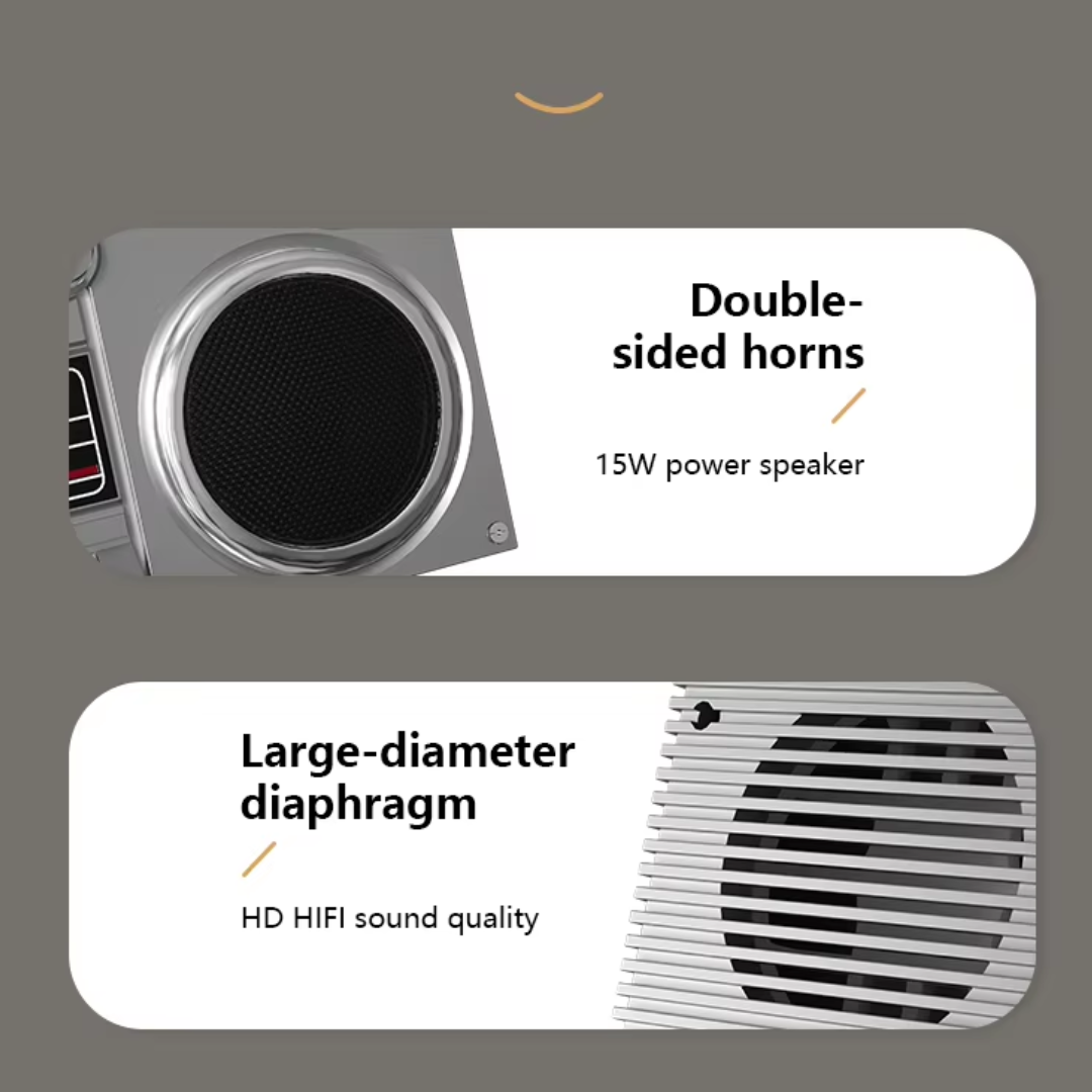 OneDer D2 Retro Design Portable Speaker with FM Radio