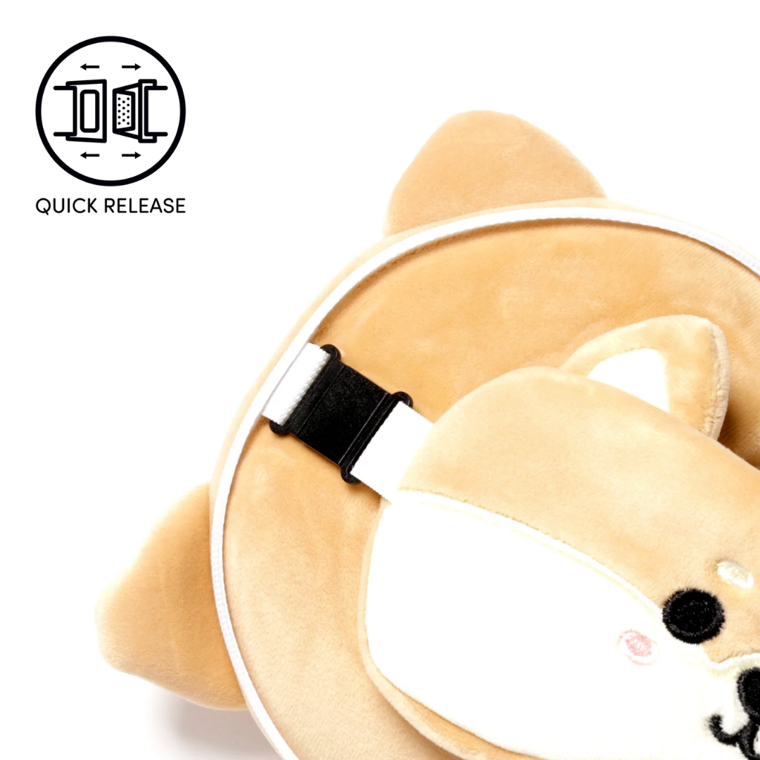 Shiba Inu-Themed Eye Mask with Quick-Release Buckle – Comfortable Sleep Aid for Travel