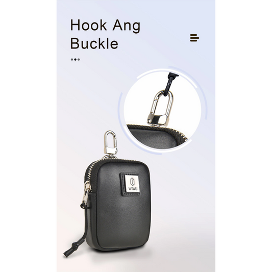 WiWU E-Pouch PU Leather with Carabiner Hook