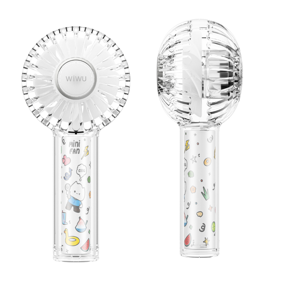 The WiWU lightweight portable fan acts like a personal air conditioner, delivering powerful cooling with three adjustable wind speeds to suit your comfort needs.
