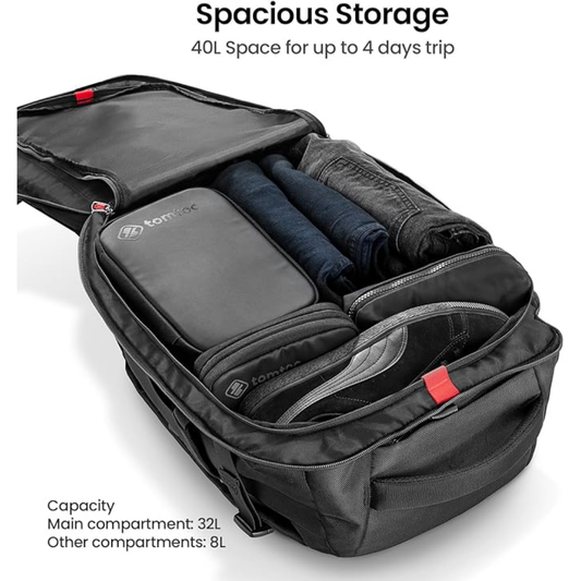 Tomtoc Navigator-T66 Travel Laptop Backpack – TSA Friendly, Flight Approved Carry-On Bag for Business & Travel