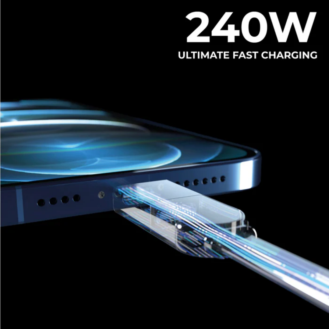 Rolling Square inCharge® XS - 240W, 4in1 Keyring Cable