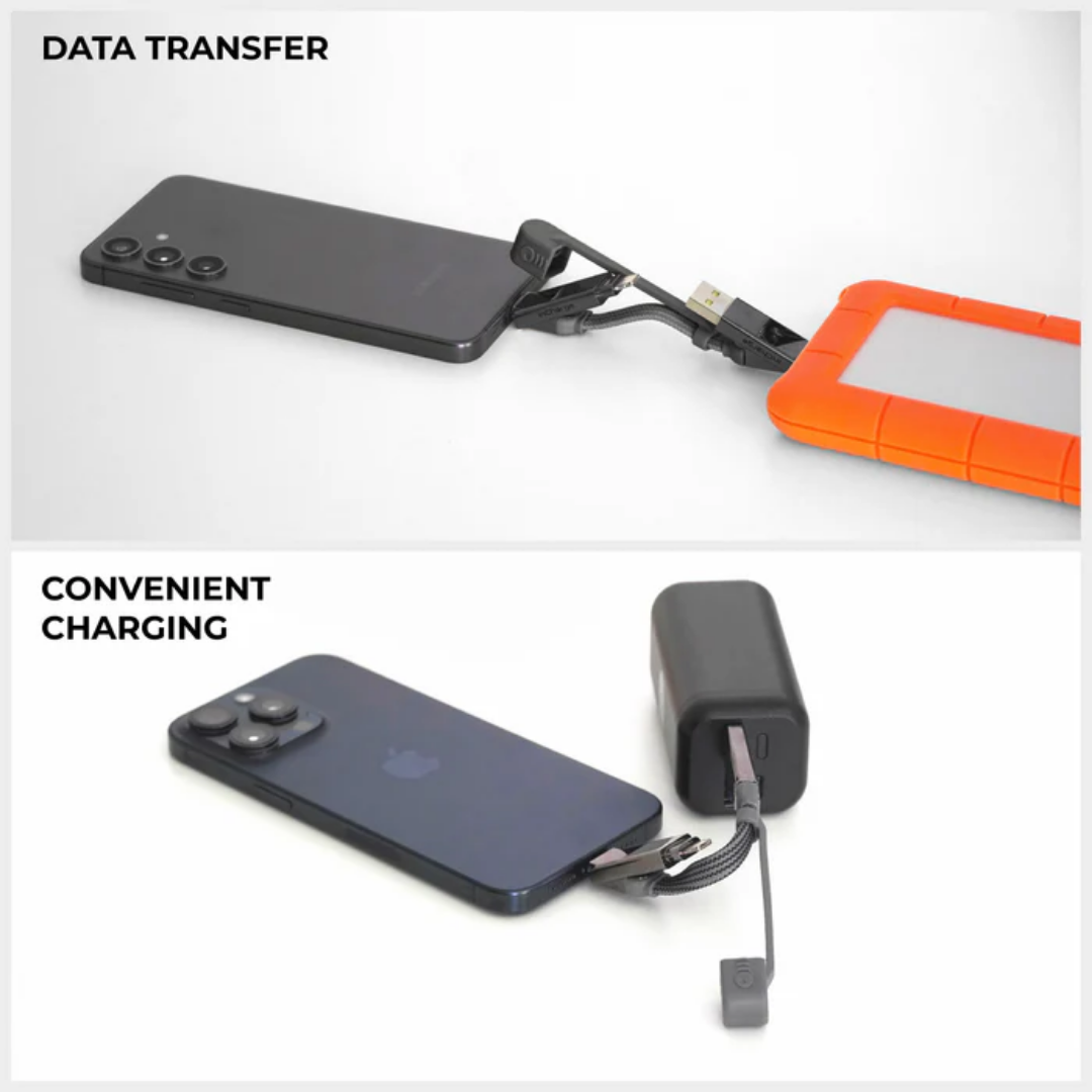 Rolling Square inCharge® XS - 240W, 4in1 Keyring Cable