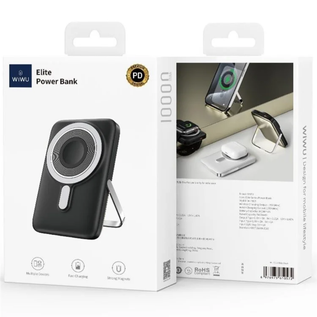 WIWU Wi-P018 10000mAh Magnetic Wireless Power Bank PD20W, CCC Certified