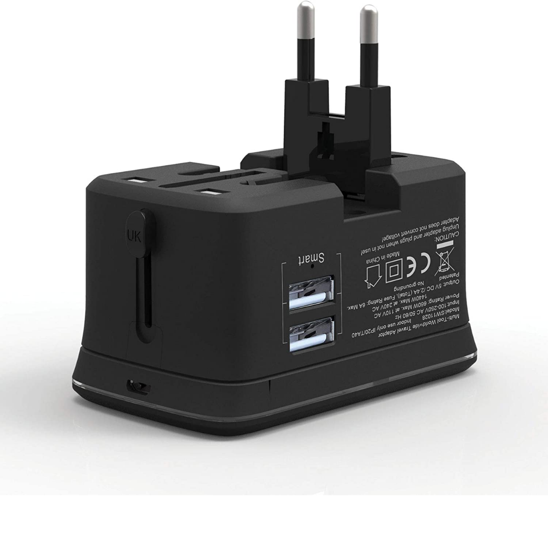 Travelmall Multi-functional Travel Adaptor with 10W Wireless Charger