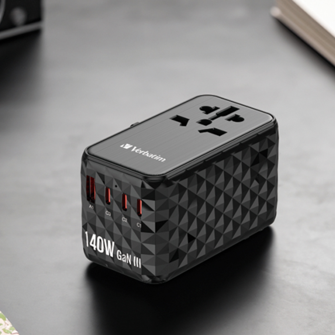Verbatim GaN III 140W Universal Travel Adapter (UTA-10)
