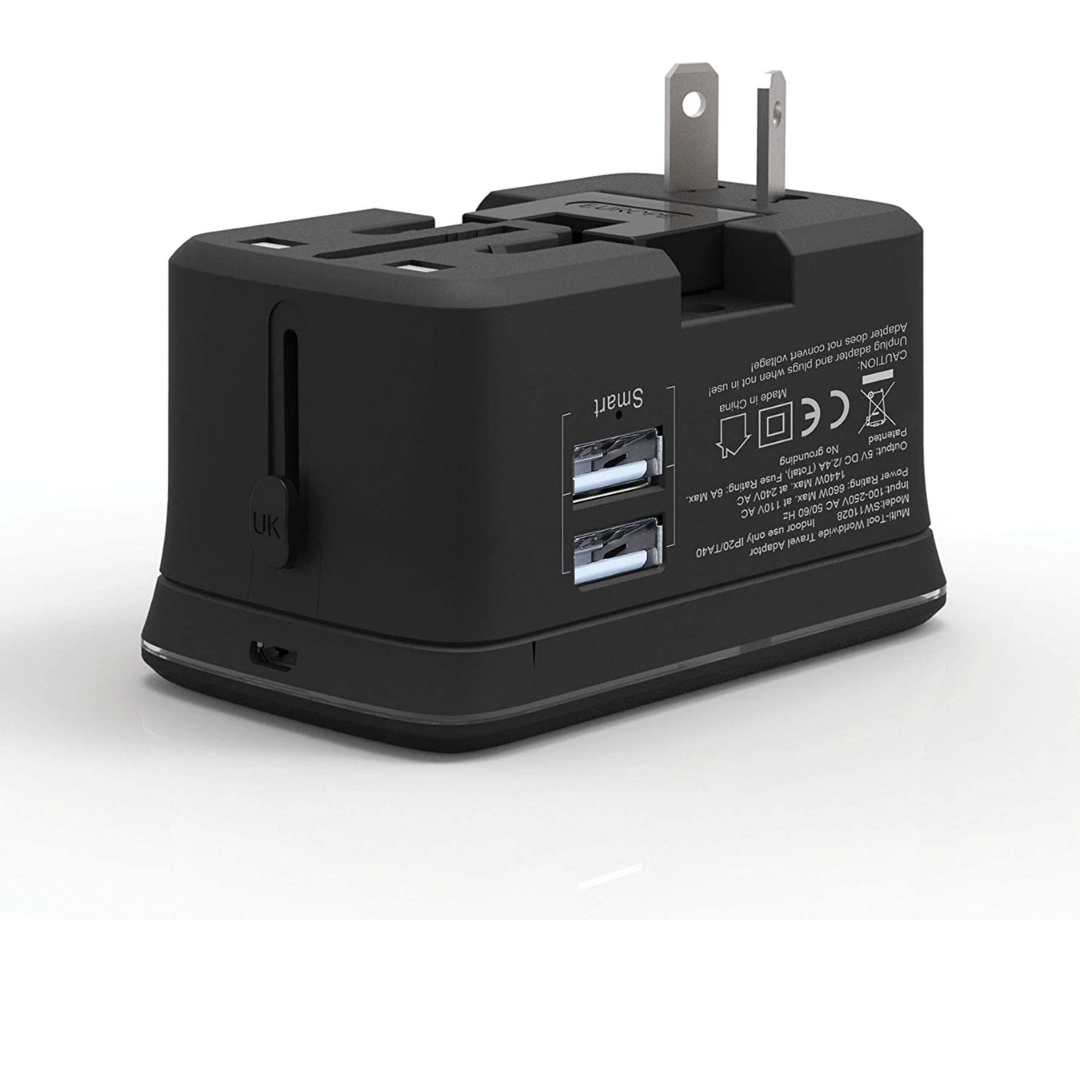 Travelmall Multi-functional Travel Adaptor with 10W Wireless Charger