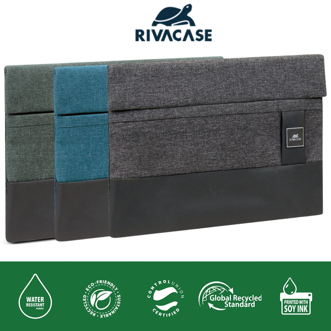 RIVACASE Lantau 8803 laptop sleeve 13.3–14 inch – melange grey front view
