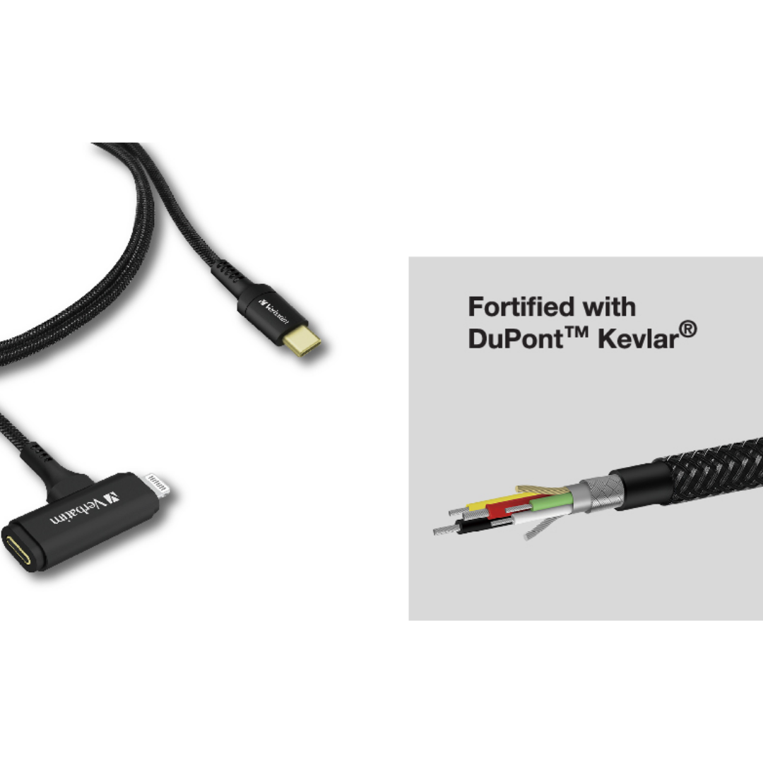 Verbatim USB-C & Lightning 2-in-1 Cable (120cm)