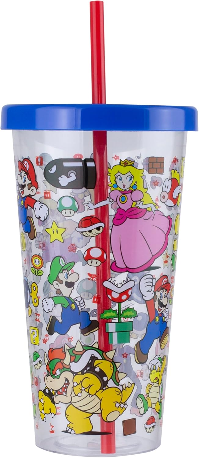 Paladone Super Mario Plastic Cup and Straw