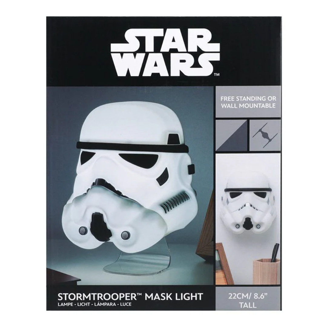 Paladone Star Wars Stormtrooper Mask Light | Officially Licensed Imperial Soldier 3D Wall & Desk Lamp | 22cm Tall Silhouette Glow | USB or Battery Powered | Galactic Empire Decor - Shop Now!