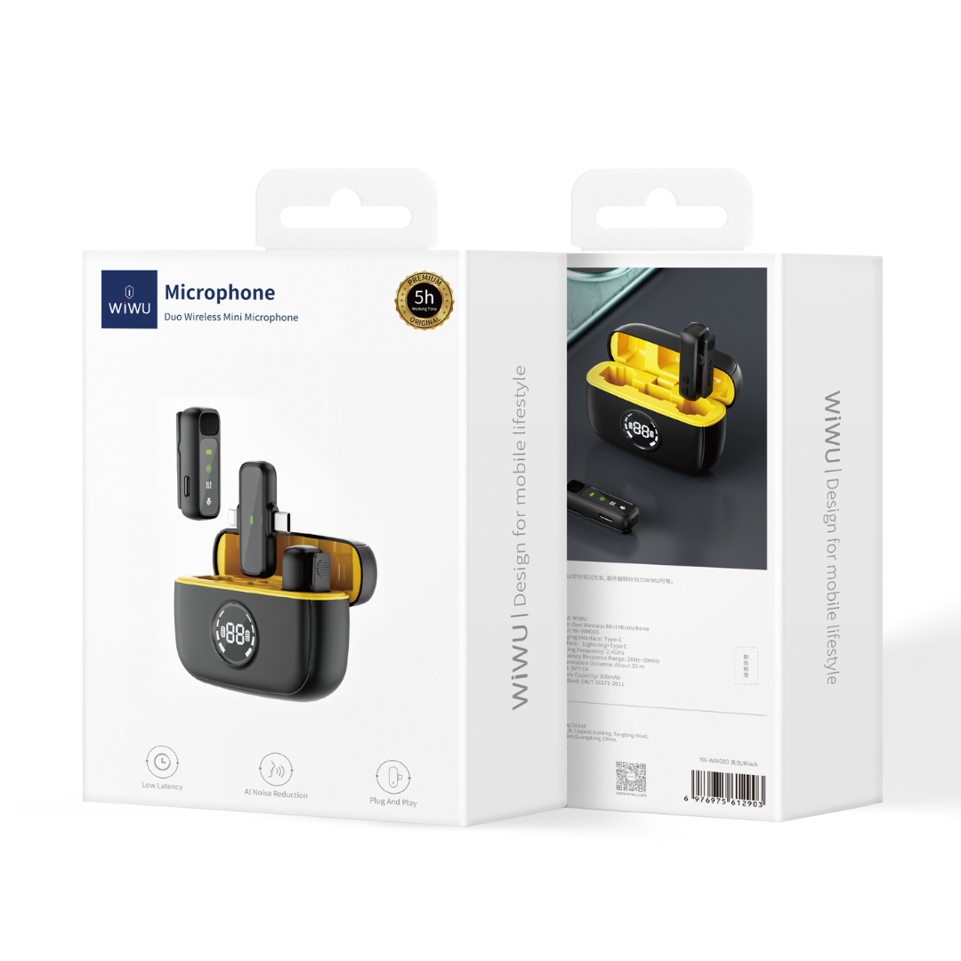 WIWU Wireless mini microphone lighting+type-c Wi-WM003