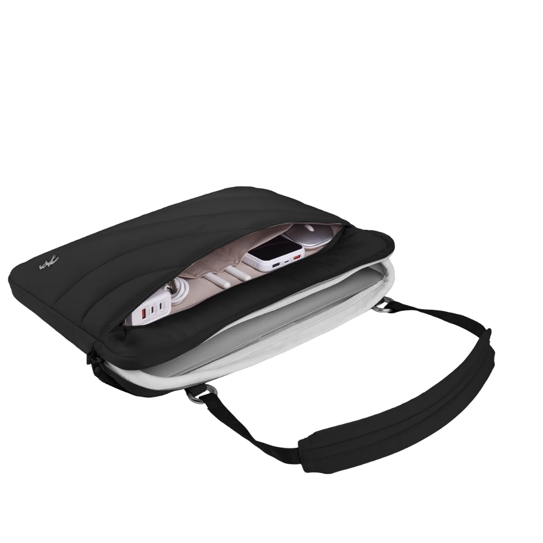 WiWU Terrace Laptop Sleeve 13 14 Inch Waterproof Nylon Inner Bag Velvet Shockproof Notebook Carrier Briefcase with Strap