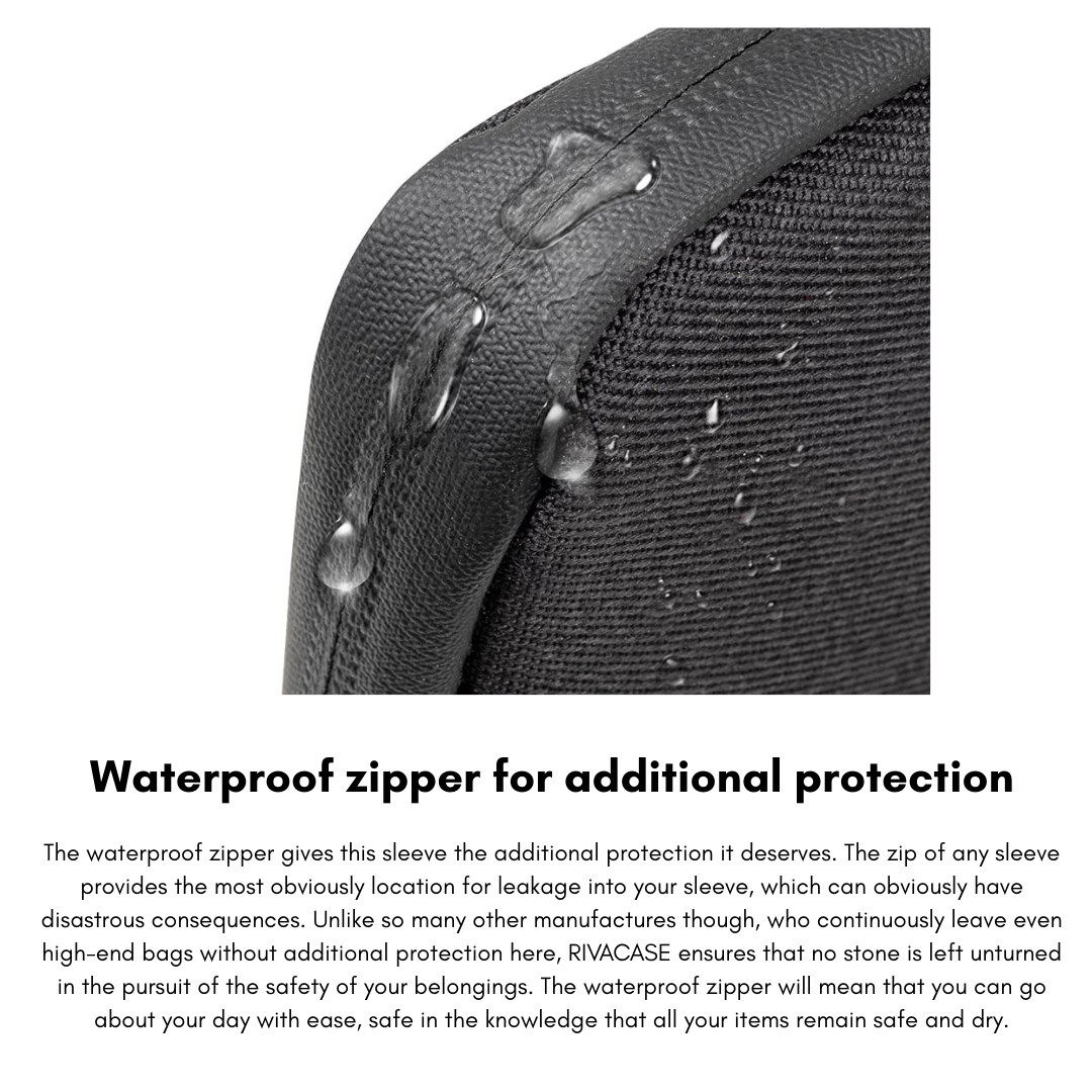 Side profile of Clark 8115 sleeve with dual zipper pulls