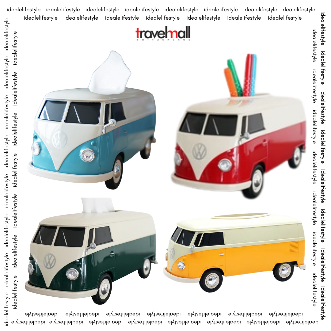 Travelmall x Volkswagen Classic Red Two Tone VW T1 Bus Multi-functional Box