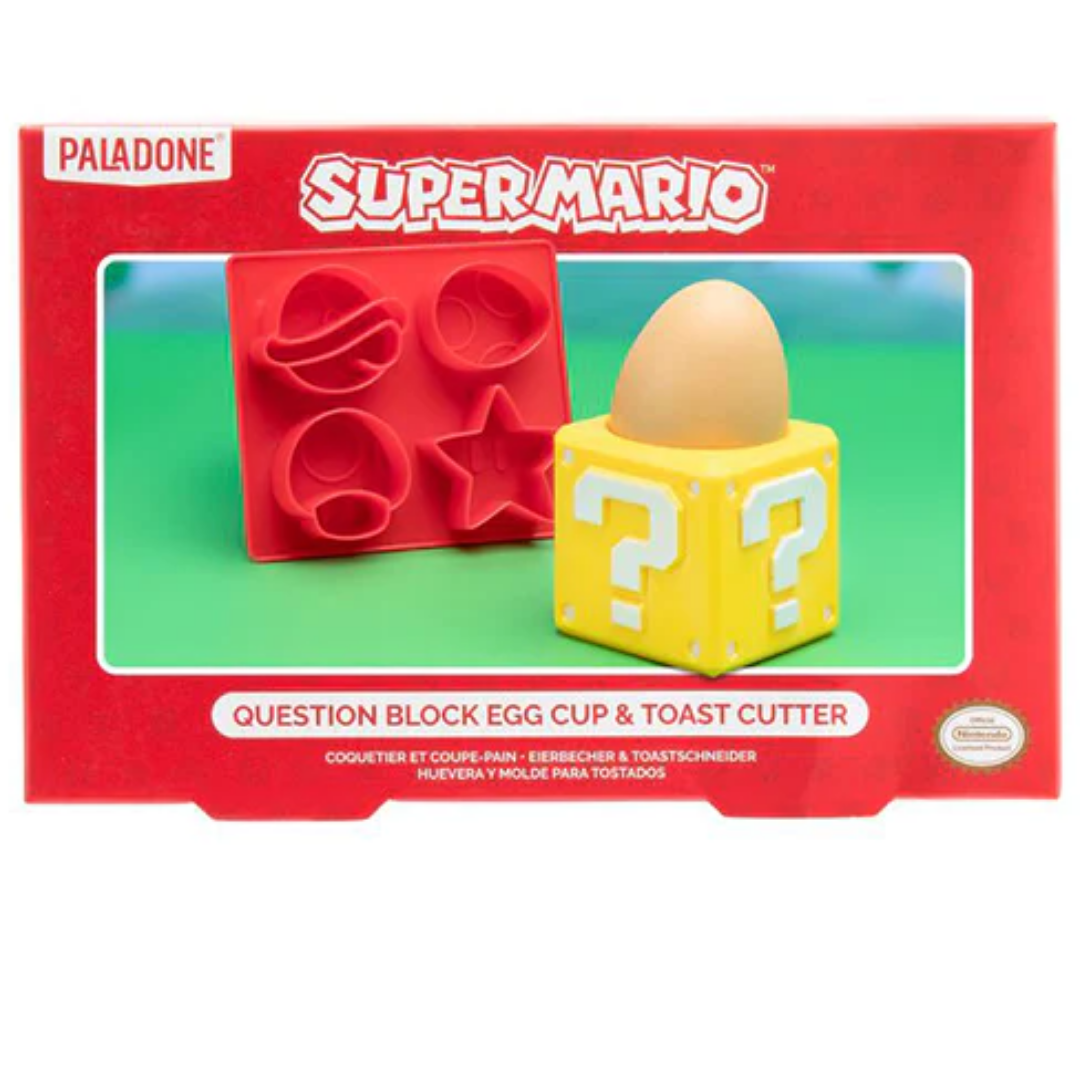 Paladone Super Mario Question Block Egg Cup & Toast Cutter Set