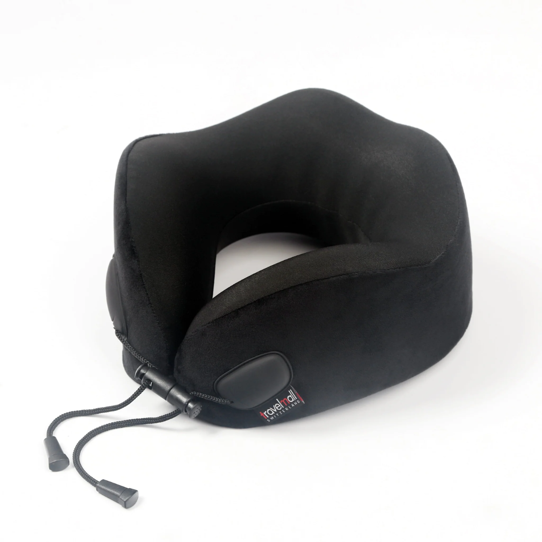 Travelmall Switzerland 3-in-1 Rebond-M Memory Foam Travel Pillow Set with Eye Mask & Ear Plugs