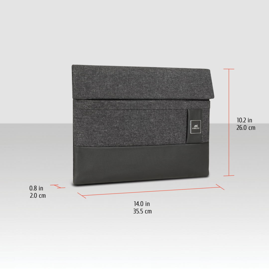 Soft inner lining and faux leather trim – RIVACASE Lantau sleeve