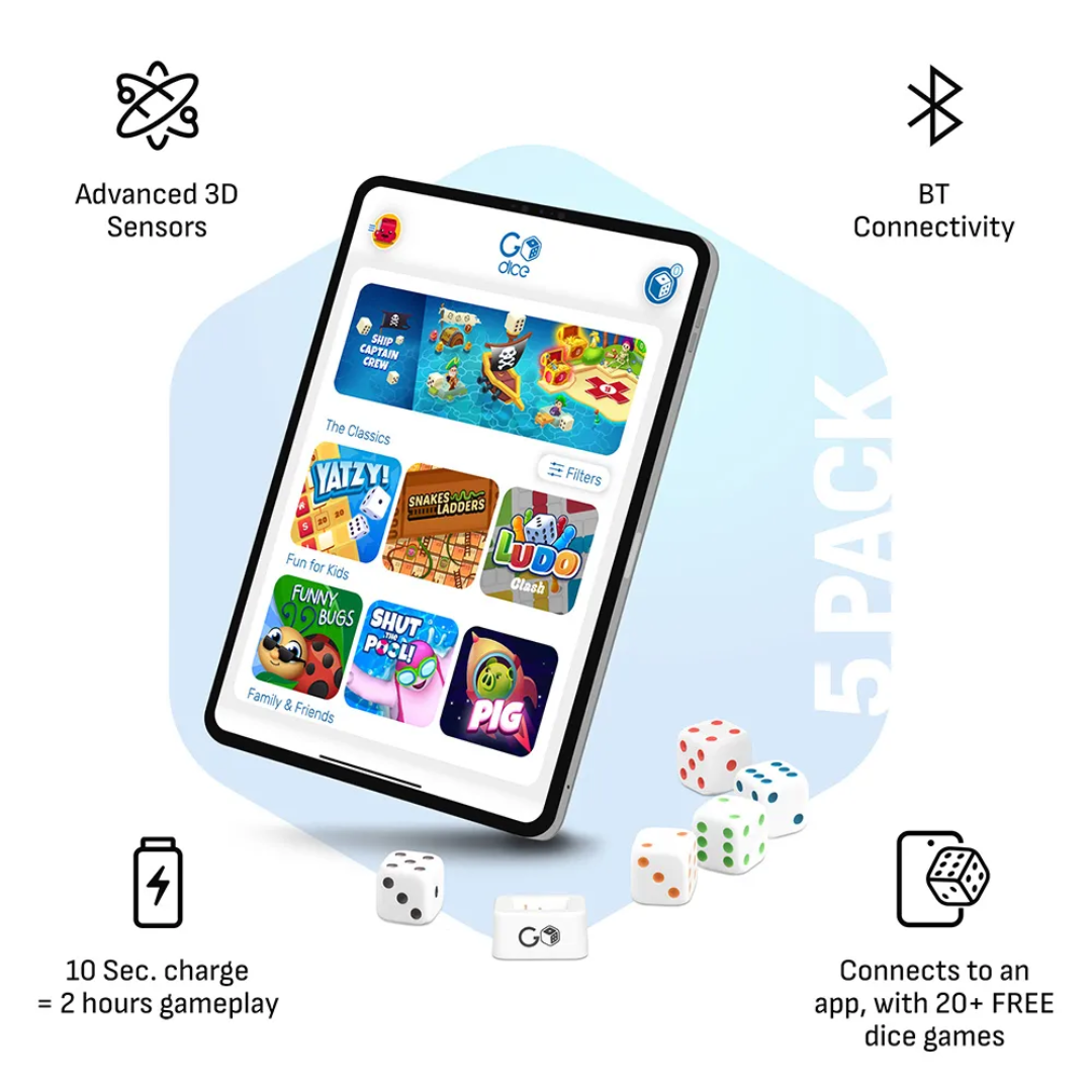 GoDice Family Pack - 5 Smart Connected Dice
