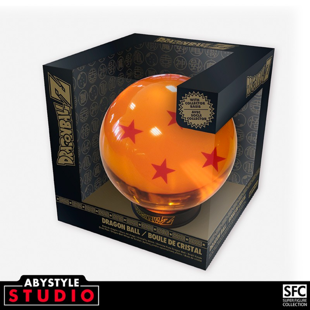 ABYstyle Dragon Ball Z 4 stars Dragon Ball acrylic replica displayed in black and gold collector packaging, official anime merchandise for fans and collectors