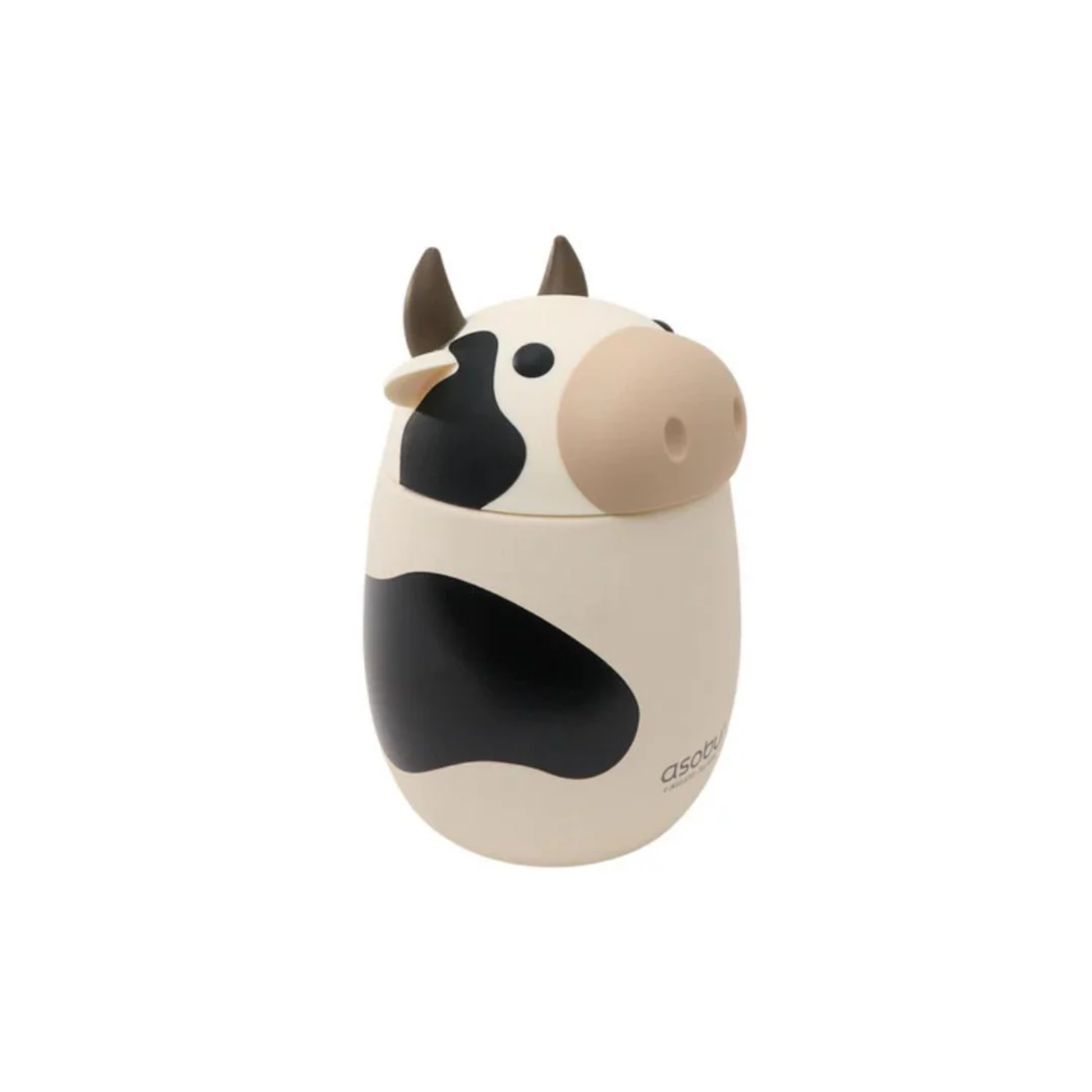 Asobu Bestie vacuum insulated stainless steel food container with adorable cow character design, 600ml, perfect for kids’ lunches, snacks, and meal prep.