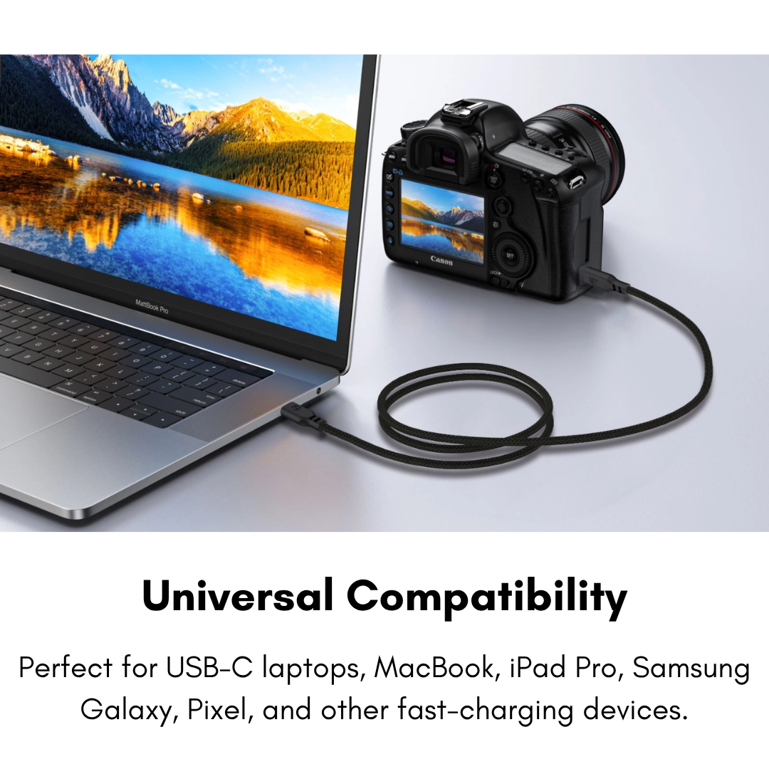 Tangle-free 1.2 meter Griffin USB-C cable coiled for travel or storage