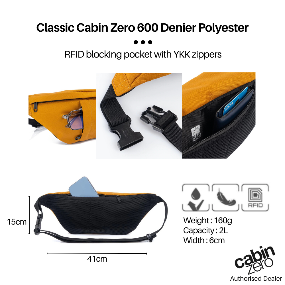 CabinZero Classic Hip Pack 2L