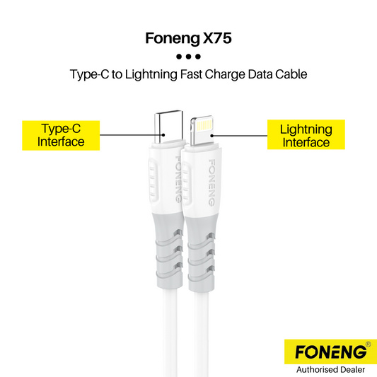 Foneng X75 USB C to Lightning Charging and Data Transfer