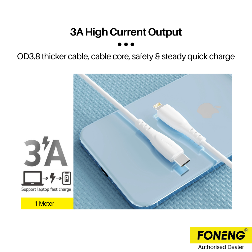 Foneng X75 USB C to Lightning Charging and Data Transfer
