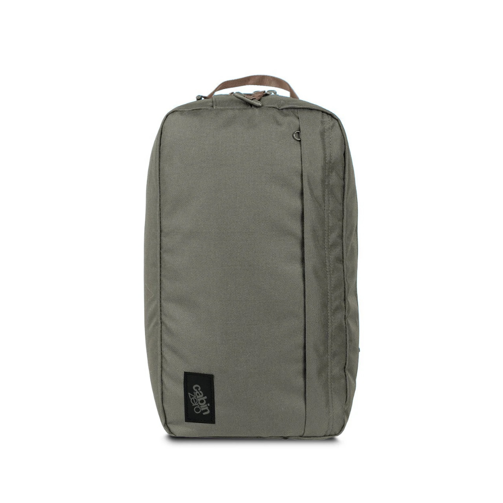 CabinZero Classic Cross Body 11L Companion Bag in Georgian Khaki – RFID blocking, water-resistant, lightweight crossbody travel organiser