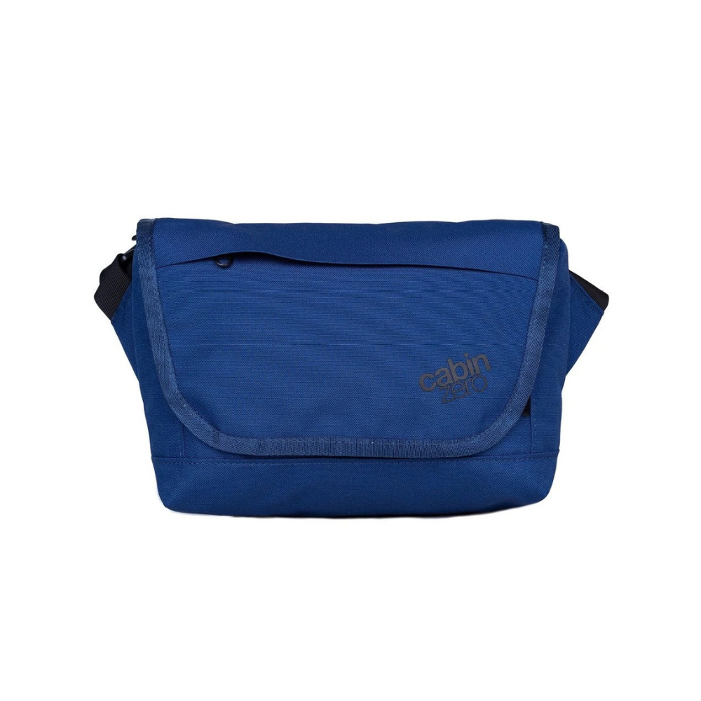 CabinZero Flapjack Shoulder Bag 4L Companion Bag in blue – lightweight travel crossbody with RFID protection for essentials
