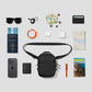 TOMTOC Aviator T37 Crossbody Bag 400D Travel Wallet RFID Blocking Anti Theft Shoulder Sling Bag Passport Black Khaki