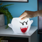 Super Mario “Boo” SquishyGlo rechargeable silicone light, 14 cm soft squishy design with multiple brightness levels and auto‑off timer.
