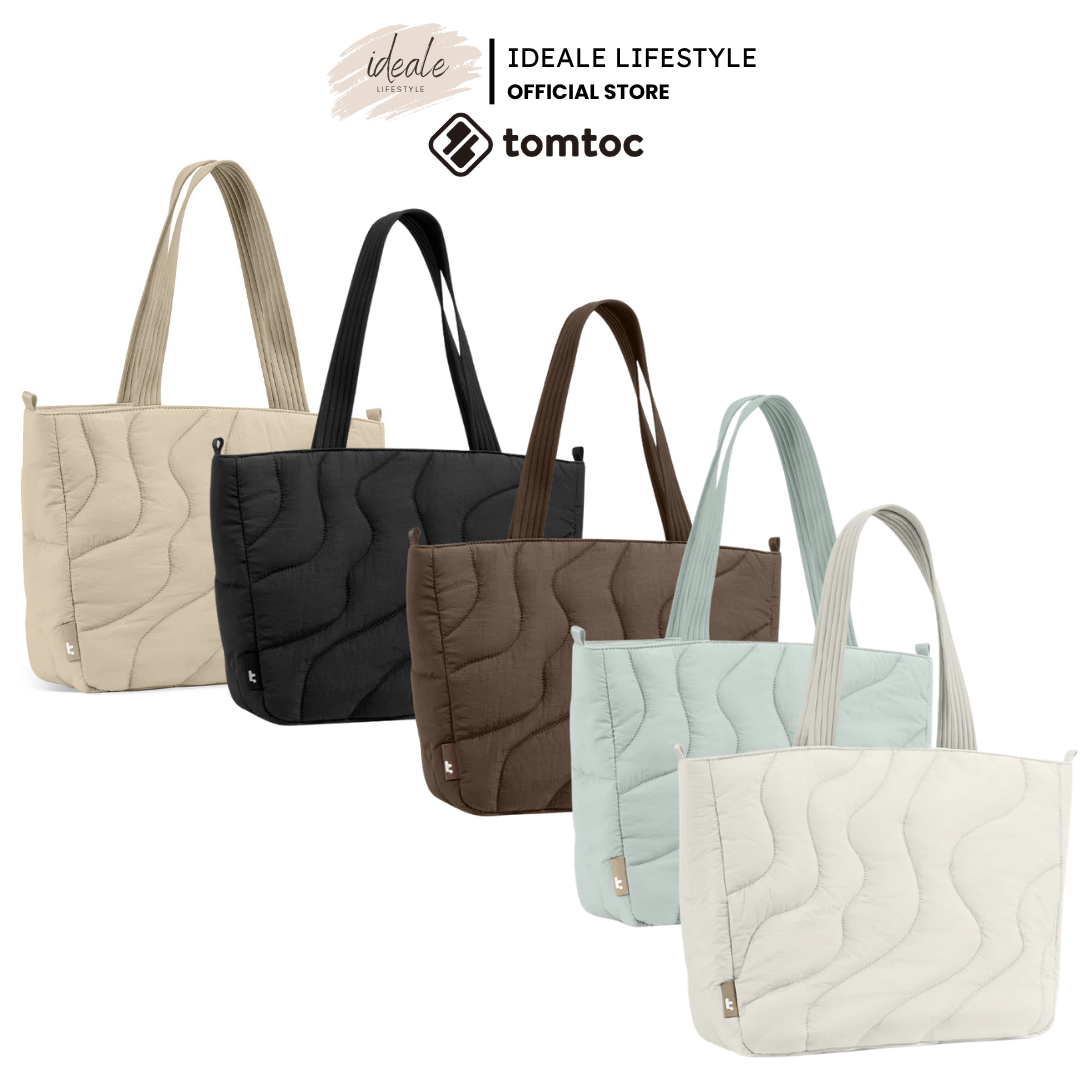 TOMTOC Terra T38 Puffy Tote Bag 10L 13.5L Soft Protective Laptop Shoulder Bag Briefcase for MacBook Pro Air 14 16 Inch