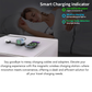 WiWU Wi-W031 Planeta Trio 3 in 1 wireless charge, 3 in 1 Wireless Charging Station for Multiple Devices, Foldable Travel Fast Wireless Charger for iPhone, Mini Magnetic Wireless Fast Charger Station for Airpods & Watch