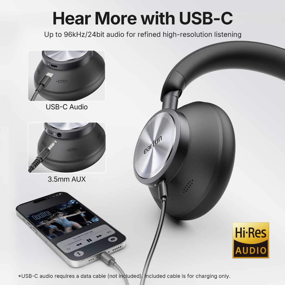 EarFun Wave Pro X Flagship Dual-Coaxial Wireless ANC Headphones | LDAC, aptX™ Lossless & 90-Hour Battery