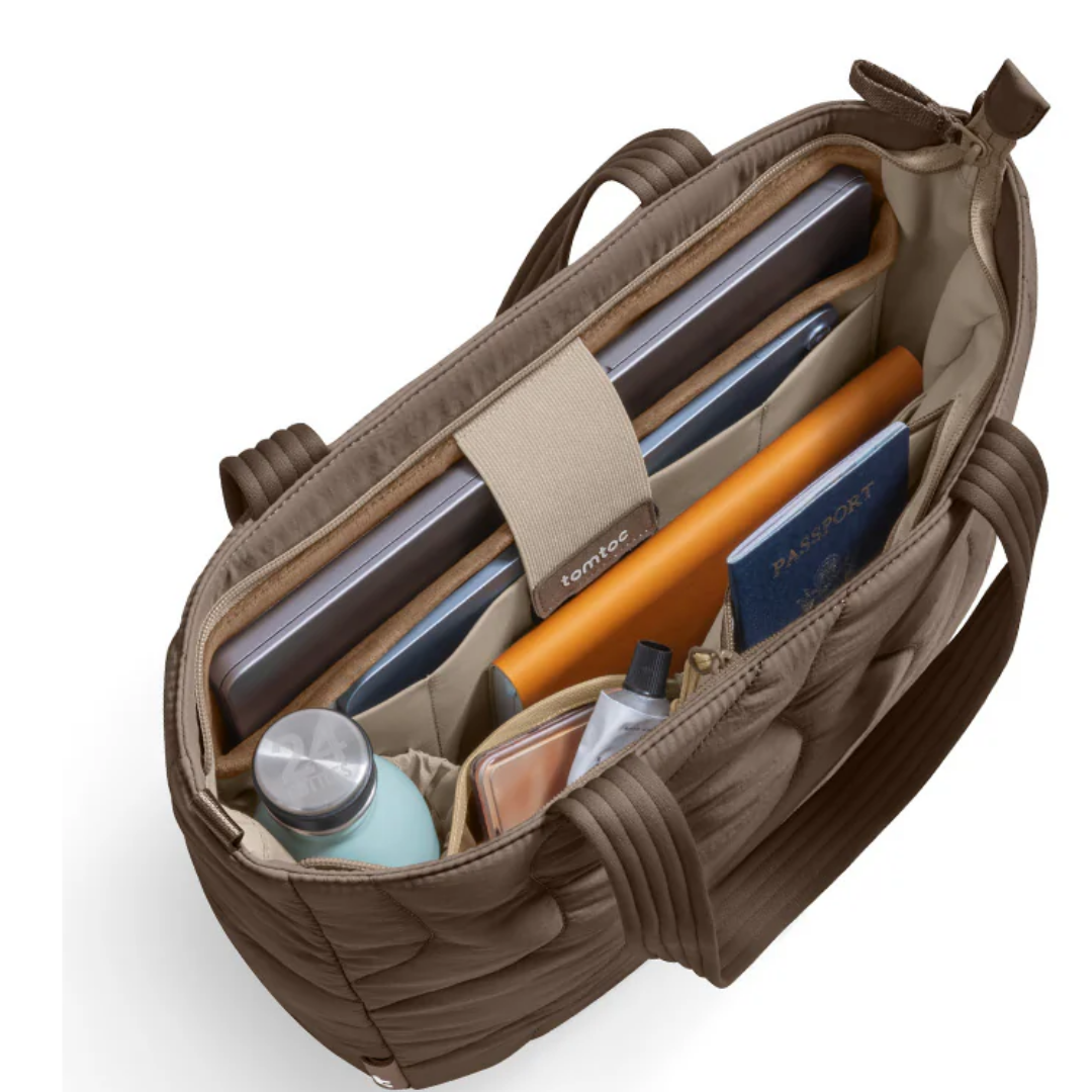 TOMTOC Terra T38 Puffy Tote Bag 10L 13.5L Soft Protective Laptop Shoulder Bag Briefcase for MacBook Pro Air 14 16 Inch