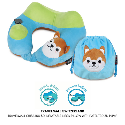 TRAVELMALL SWITZERLAND INFLATABLE NECK PILLOW - KIDS EDITION